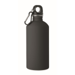 Auslaufsichere Flasche aus recyceltem Edelstahl mit gummierter Oberfläche 500 ml farbe schwarz