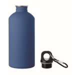 Auslaufsichere Flasche aus recyceltem Edelstahl mit gummierter Oberfläche 500 ml farbe köngisblau zweite Ansicht