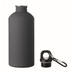 Auslaufsichere Flasche aus recyceltem Edelstahl mit gummierter Oberfläche 500 ml farbe marineblau zweite Ansicht