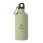 Auslaufsichere Flasche aus recyceltem Edelstahl mit gummierter Oberfläche 500 ml farbe mintgrün zweite Hauptansicht
