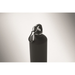 Flasche aus recyceltem Edelstahl mit gummierter Oberfläche und Karabiner 750 ml farbe schwarz drittes Detailbild