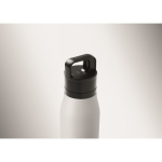 Thermoflasche aus recyceltem Edelstahl mit Trageschlaufe und leicht zu öffnendem Deckel 500 ml farbe weiß drittes Detailbild