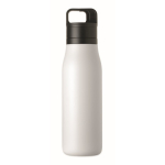 Thermoflasche aus recyceltem Edelstahl mit Trageschlaufe und leicht zu öffnendem Deckel 500 ml farbe weiß fünfte Ansicht