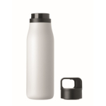 Thermoflasche aus recyceltem Edelstahl mit Trageschlaufe und leicht zu öffnendem Deckel 500 ml farbe weiß siebte Ansicht