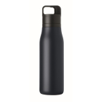 Thermoflasche aus recyceltem Edelstahl mit Trageschlaufe und leicht zu öffnendem Deckel 500 ml farbe marineblau fünfte Ansicht