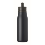 Thermoflasche aus recyceltem Edelstahl mit Trageschlaufe und leicht zu öffnendem Deckel 500 ml farbe marineblau sechste Ansicht