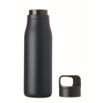 Thermoflasche aus recyceltem Edelstahl mit Trageschlaufe und leicht zu öffnendem Deckel 500 ml farbe marineblau siebte Ansicht