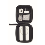 Reiseset mit magnetischer Powerbank, 5.000 mAh, und USB-C-Ladegerät farbe weiß achte Ansicht