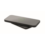 Ultraflache magnetische Powerbank aus recyceltem Aluminium mit Kabel, 5.000 mAh farbe schwarz sechste Ansicht