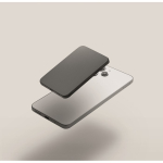 Ultraflache magnetische Powerbank aus recyceltem Aluminium mit Kabel, 5.000 mAh farbe schwarz sechstes Detailbild