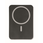 Ultraflache magnetische Powerbank aus recyceltem Aluminium mit Kabel, 5.000 mAh farbe schwarz achte Ansicht