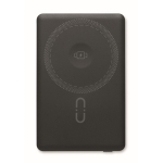 Magnetische Powerbank aus recyceltem Aluminium mit Kabel und Ring, 5.000 mAh farbe schwarz achte Ansicht