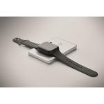 Magnetische Powerbank aus recyceltem Aluminium mit Kabel und Ring, 5.000 mAh farbe mattsilber sechstes Detailbild