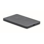 Magnetische Powerbank aus recyceltem Aluminium mit Kabel und Ring, 5.000 mAh farbe marineblau