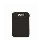 Neopren-Tablethülle mit 3 mm Stärke für 11 Zoll farbe schwarz Ansicht mit Druckbereich