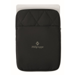 Gepolsterte Nylon-Laptoptasche mit Frontfach für 15 Zoll farbe schwarz Hauptansicht dritte Ansicht