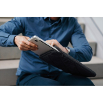 Gepolsterte Nylon-Laptoptasche mit Frontfach für 15 Zoll farbe schwarz Stimmungsbild