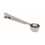 Messlöffel aus Edelstahl mit Verschlussclip 15 ml farbe silber