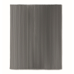 Gestreifte Fleecedecke mit Band und Kraftkarte 450 g/m² farbe dunkelgrau vierte Ansicht