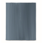 Gestreifte Fleecedecke mit Band und Kraftkarte 450 g/m² farbe mattschwarz vierte Ansicht