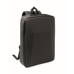 Laptop-Rucksack aus RPET 600D mit harter Front 15 Zoll farbe schwarz