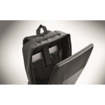 Laptop-Rucksack aus RPET 600D mit harter Front 15 Zoll farbe schwarz sechstes Detailbild