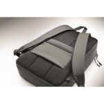 Laptop-Rucksack aus RPET 600D mit harter Front 15 Zoll farbe schwarz achtes Detailbild
