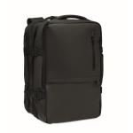 Erweiterbarer Rucksack aus RPET 600D mit Fächern und Trolleyband 20 L farbe schwarz