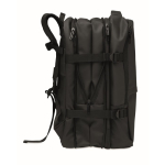 Erweiterbarer Rucksack aus RPET 600D mit Fächern und Trolleyband 20 L farbe schwarz sechste Ansicht