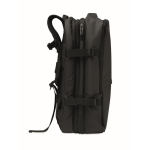 Erweiterbarer Rucksack aus RPET 600D mit Fächern und Trolleyband 20 L farbe schwarz siebte Ansicht