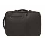 Erweiterbarer Rucksack aus RPET 600D mit Fächern und Trolleyband 20 L farbe schwarz achte Ansicht
