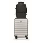 Erweiterbarer Rucksack aus RPET 600D mit Fächern und Trolleyband 20 L farbe schwarz