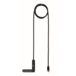 1 Meter USB-C-Kabel zum Laden und zur Datenübertragung 60 W farbe schwarz zweite Ansicht