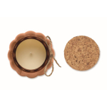 Kerzenhalter aus Glas mit Korkdeckel und Vanilleduftkerze farbe braun fünfte Ansicht