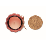 Kerzenhalter aus Glas mit Korkdeckel und Vanilleduftkerze farbe rot fünfte Ansicht