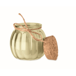 Kerzenhalter aus Glas mit Korkdeckel und Vanilleduftkerze farbe beige dritte Ansicht