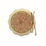 Kerzenhalter aus Glas mit Korkdeckel und Vanilleduftkerze farbe beige sechste Ansicht
