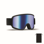 Skibrille mit verspiegelter, kratzfester Scheibe und UV400-Schutz farbe blau