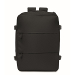 Erweiterbarer Kabinenrucksack aus RPET 600D mit mehreren Taschen 20 L farbe schwarz zweite Ansicht
