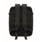 Erweiterbarer Kabinenrucksack aus RPET 600D mit mehreren Taschen 20 L farbe schwarz vierte Ansicht