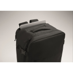 Erweiterbarer Kabinenrucksack aus RPET 600D mit mehreren Taschen 20 L farbe schwarz fünftes Detailbild