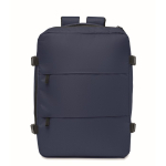 Erweiterbarer Kabinenrucksack aus RPET 600D mit mehreren Taschen 20 L farbe blau zweite Ansicht