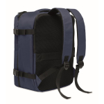 Erweiterbarer Kabinenrucksack aus RPET 600D mit mehreren Taschen 20 L farbe blau dritte Ansicht