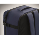 Erweiterbarer Kabinenrucksack aus RPET 600D mit mehreren Taschen 20 L farbe blau sechstes Detailbild