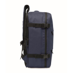 Erweiterbarer Kabinenrucksack aus RPET 600D mit mehreren Taschen 20 L farbe blau zehnte Ansicht