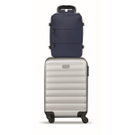 Erweiterbarer Kabinenrucksack aus RPET 600D mit mehreren Taschen 20 L farbe blau