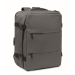Erweiterbarer Kabinenrucksack aus RPET 600D mit mehreren Taschen 20 L farbe dunkelgrau