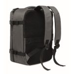 Erweiterbarer Kabinenrucksack aus RPET 600D mit mehreren Taschen 20 L farbe dunkelgrau dritte Ansicht