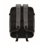 Erweiterbarer Kabinenrucksack aus RPET 600D mit mehreren Taschen 20 L farbe dunkelgrau vierte Ansicht