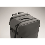Erweiterbarer Kabinenrucksack aus RPET 600D mit mehreren Taschen 20 L farbe dunkelgrau fünftes Detailbild